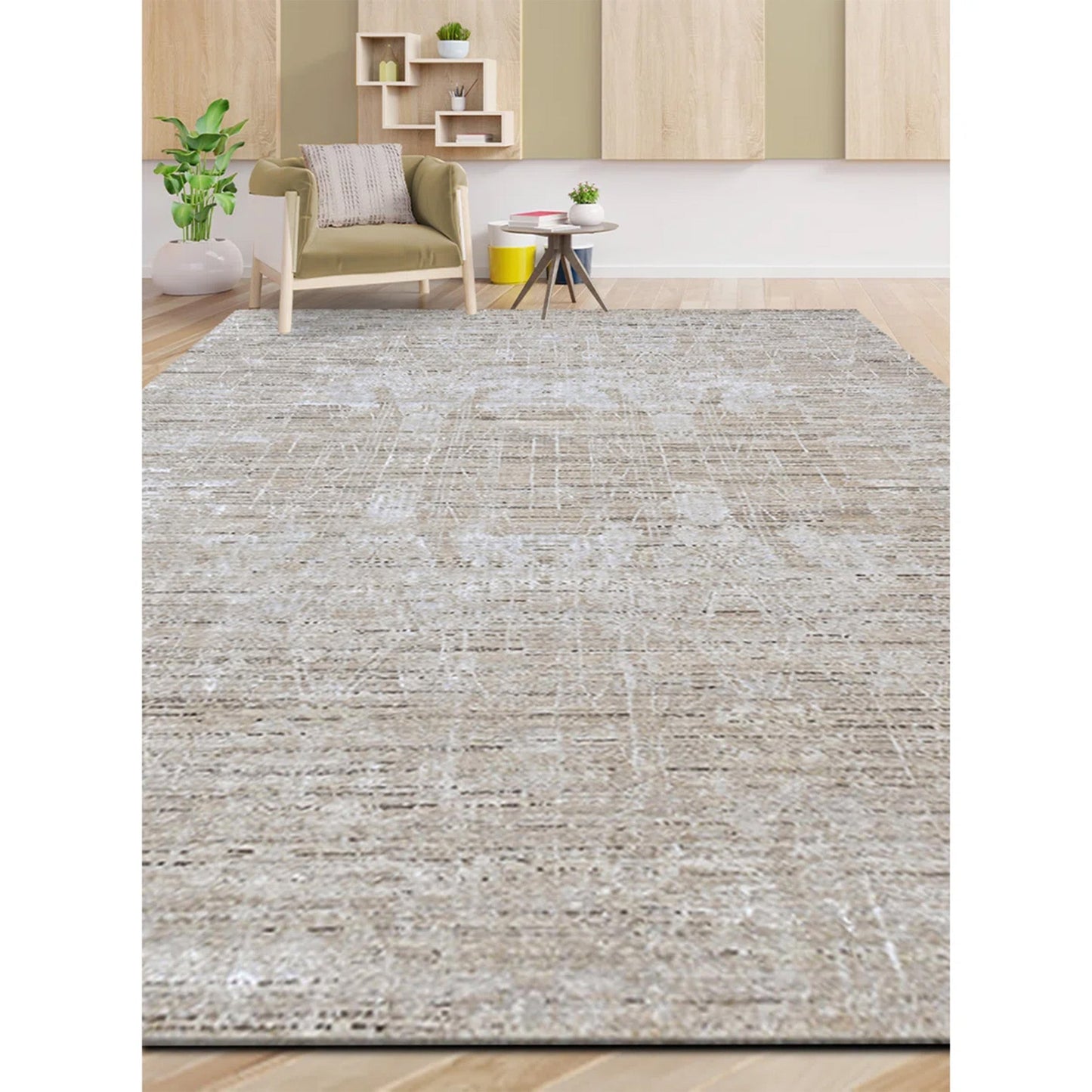 HANDLOOMED JACQUARD RK453 BEIGE / BEIGE