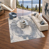 HANDLOOMED JACQUARD RK492 IVORY / BLUE