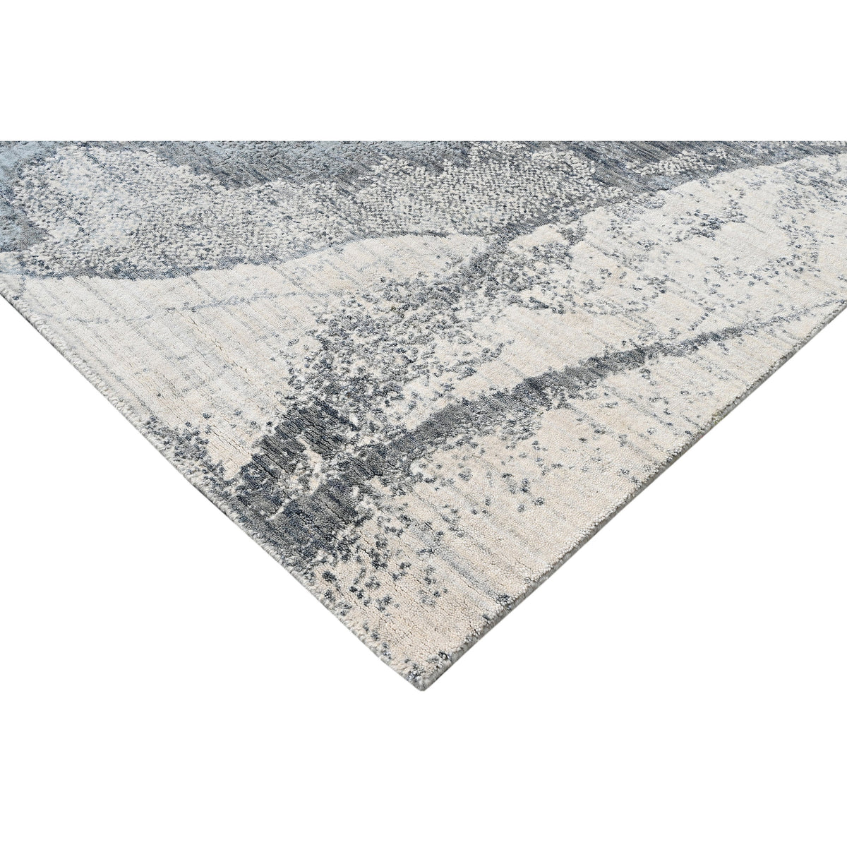 HANDLOOMED JACQUARD RK492 IVORY / BLUE