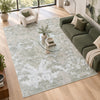 HANDLOOMED JACQUARD RK504 IVORY / GREEN