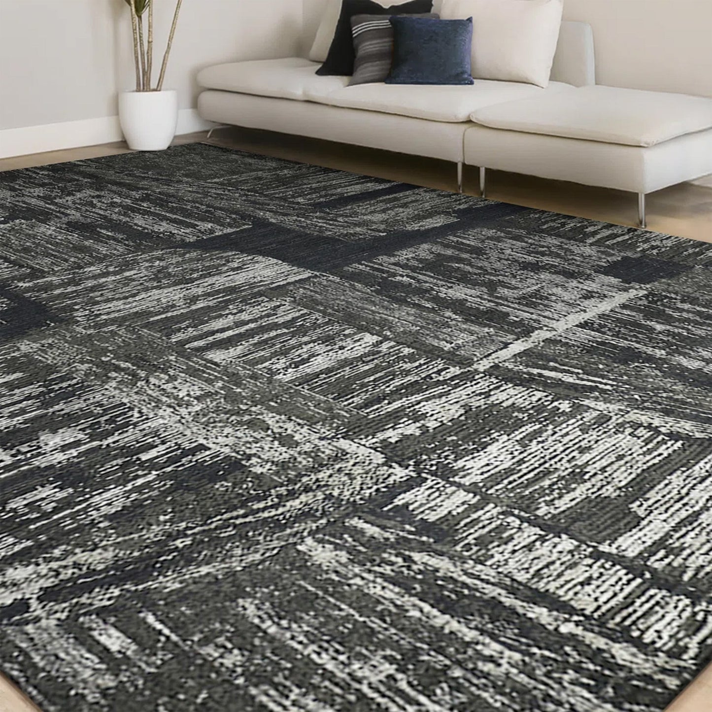 HANDLOOMED JACQUARD RP200 CHARCOAL / GREY