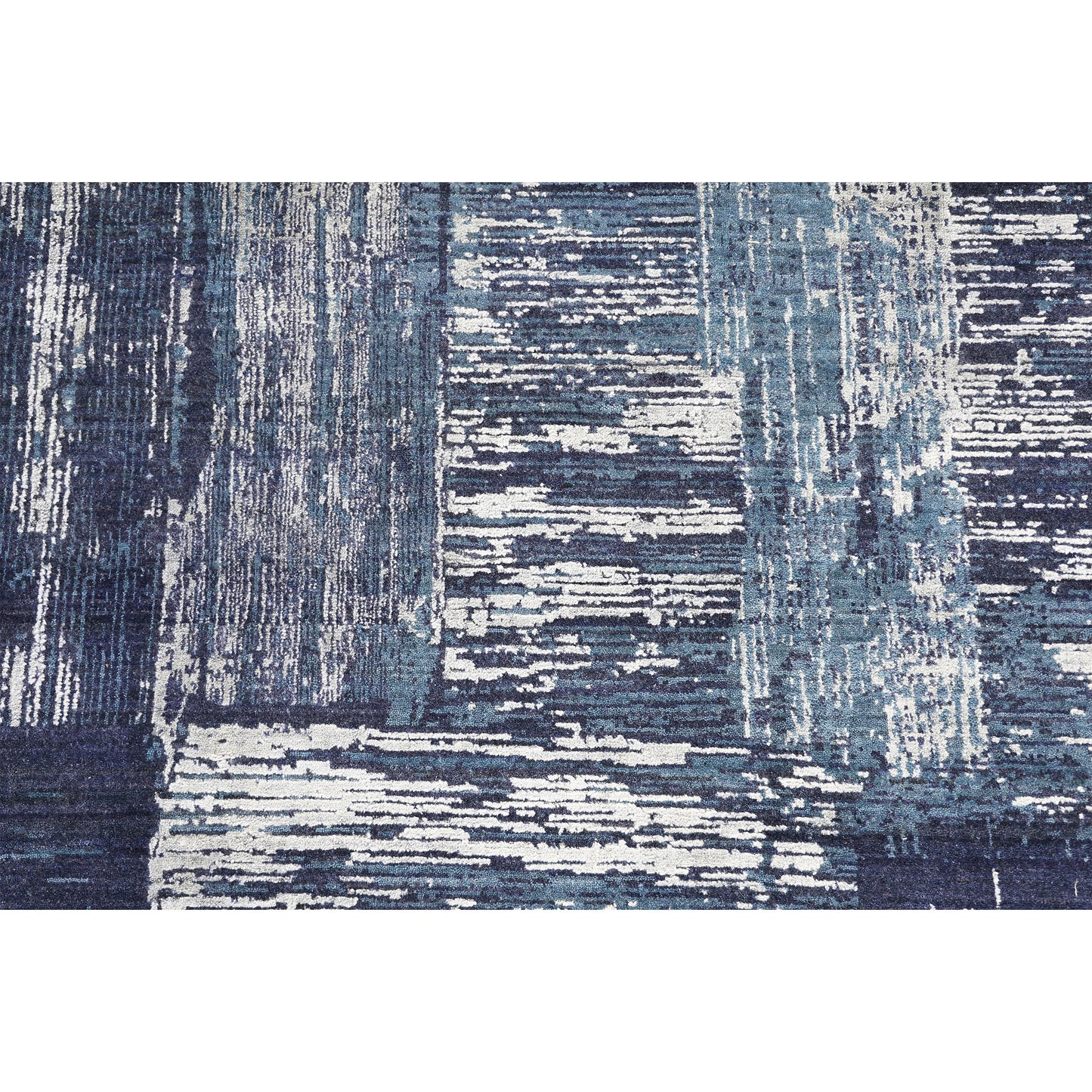 HANDLOOMED JACQUARD RP201 DARK BLUE / SILVER