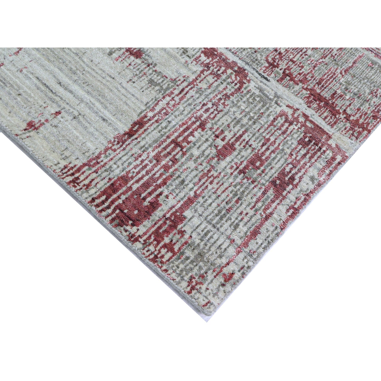 HANDLOOMED JACQUARD RP206 GREY / RED