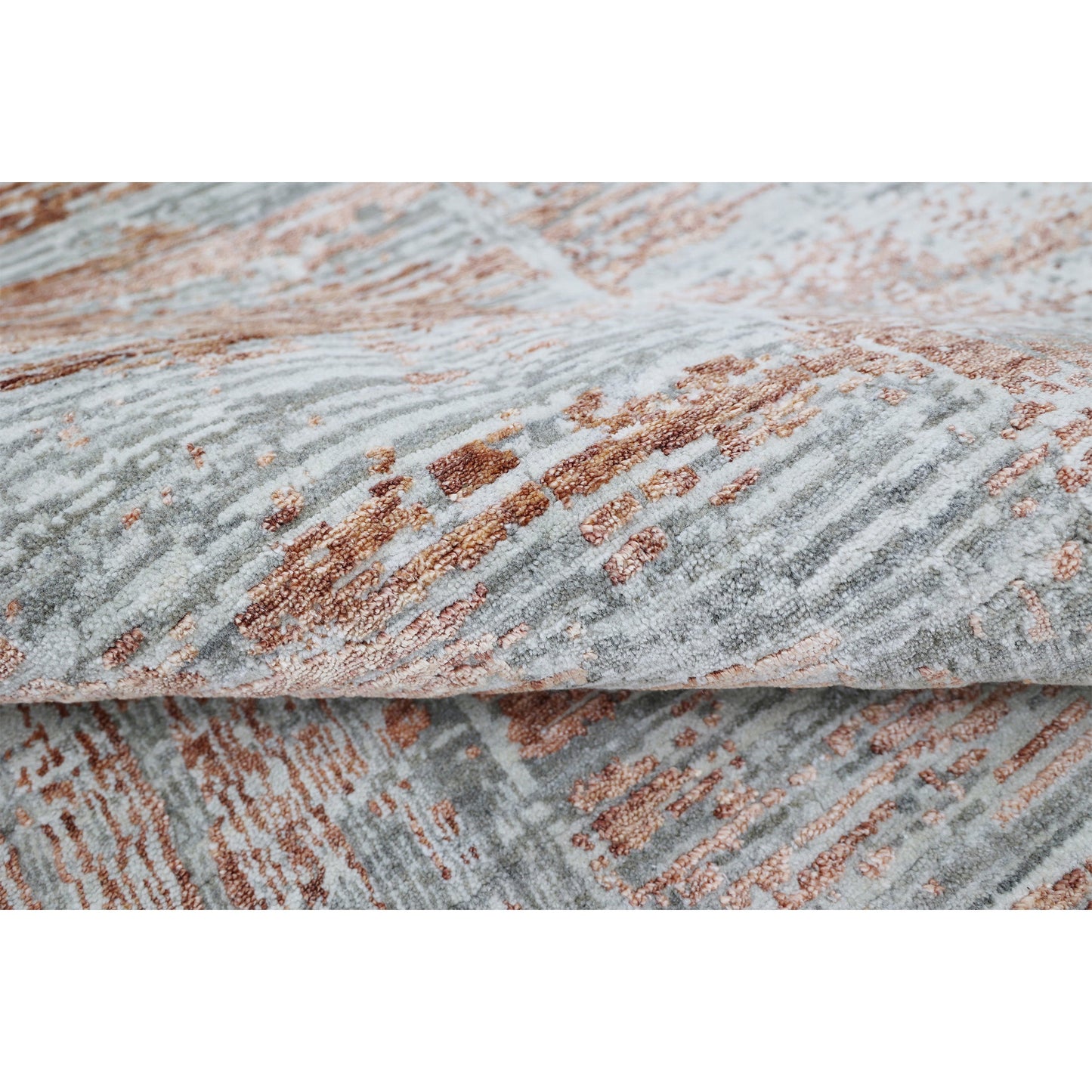HANDLOOMED JACQUARD RP208 GREY / RUST