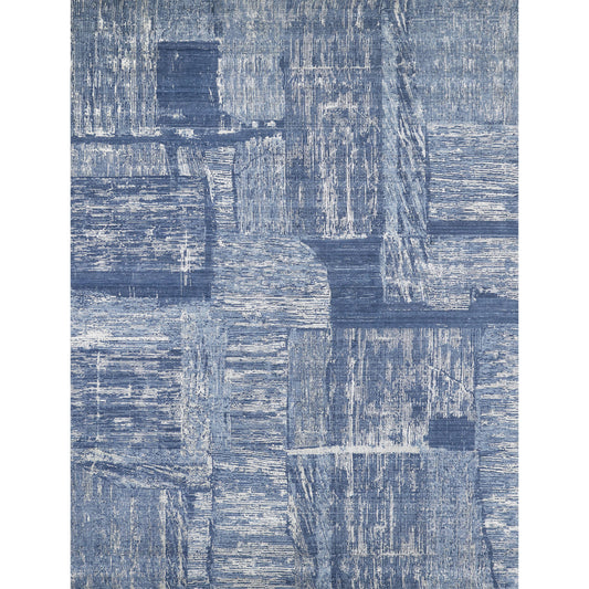 HANDLOOMED JACQUARD RA213 BLUE / GREY
