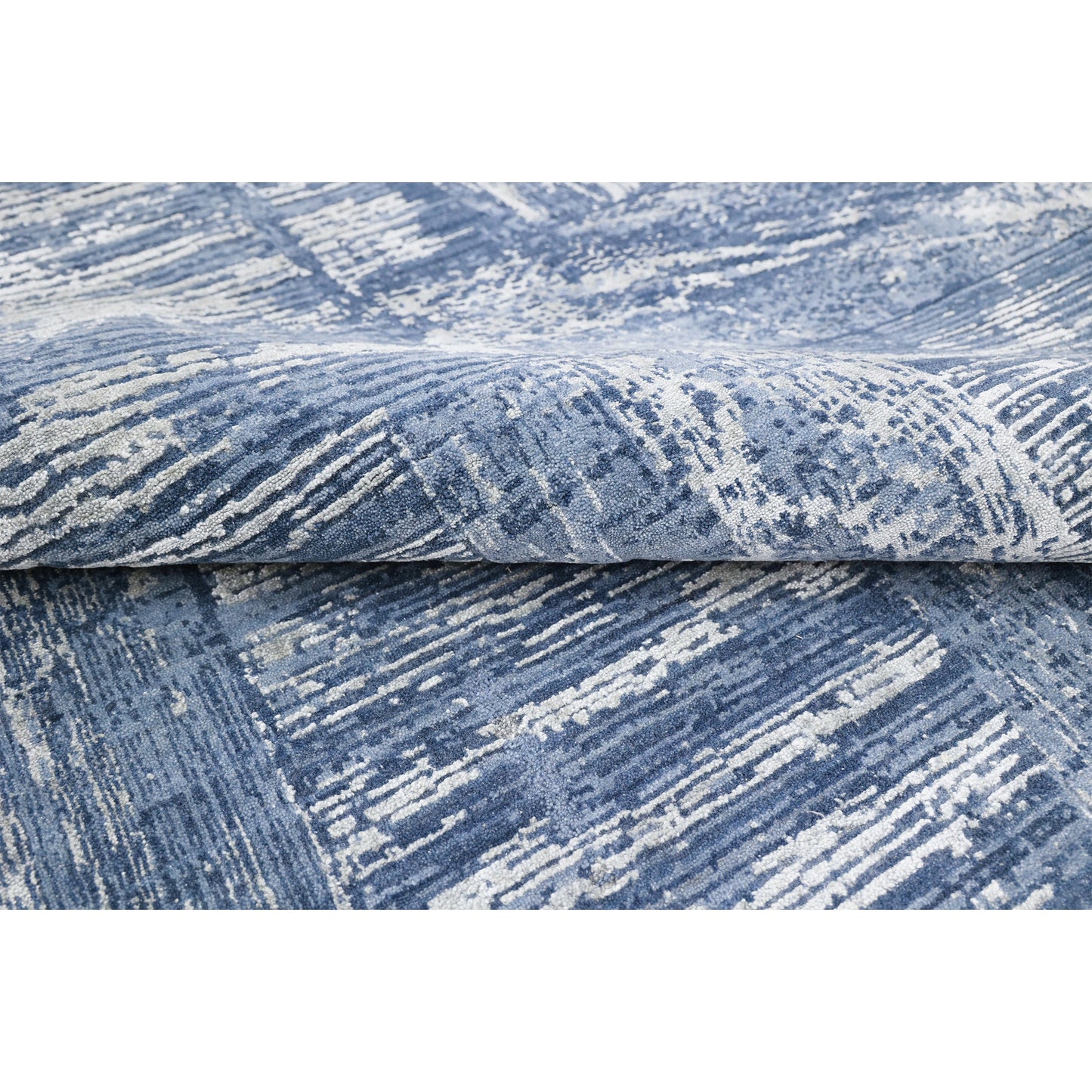 HANDLOOMED JACQUARD RA213 BLUE / GREY