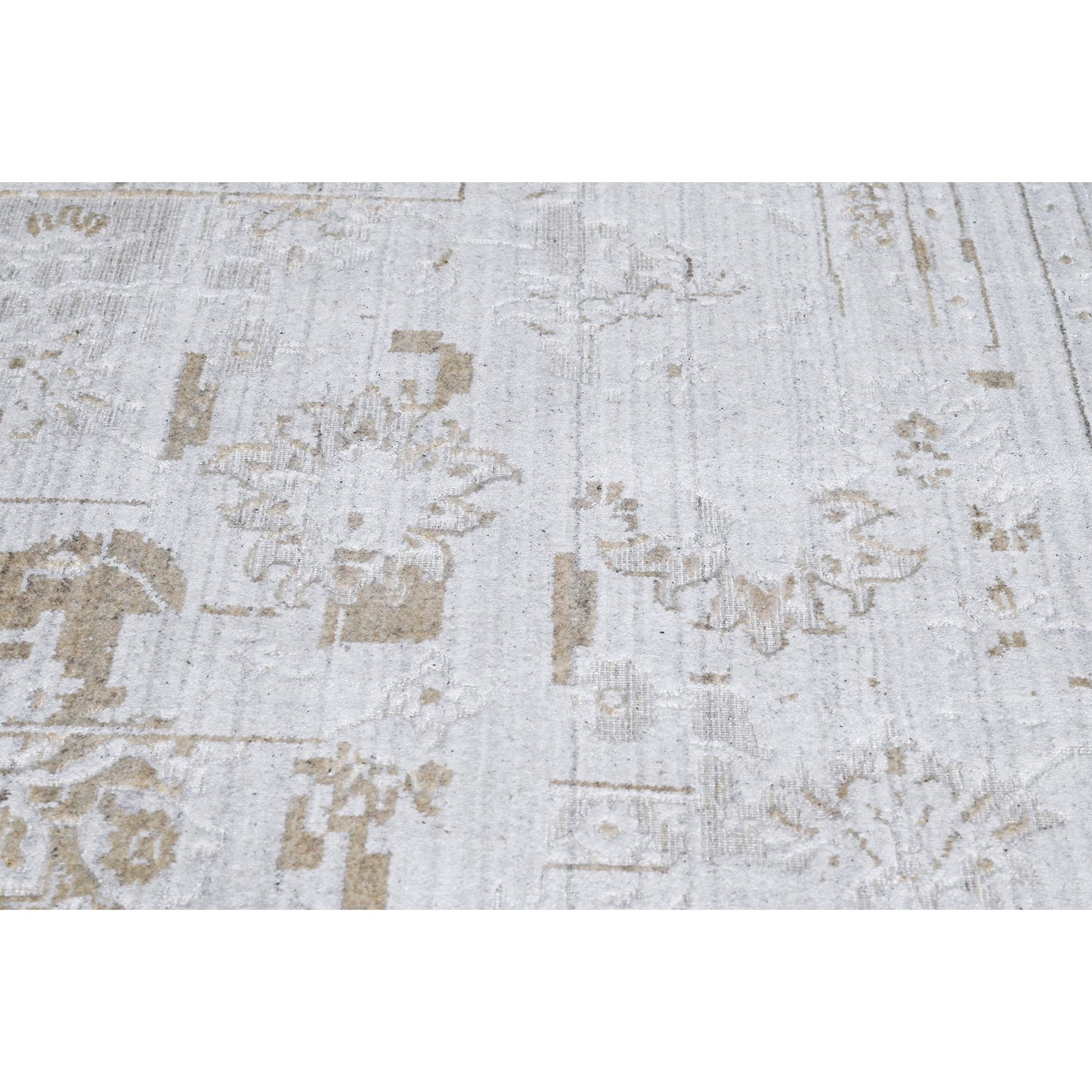 HANDLOOMED JACQUARD TCJ01 SILVER / BEIGE