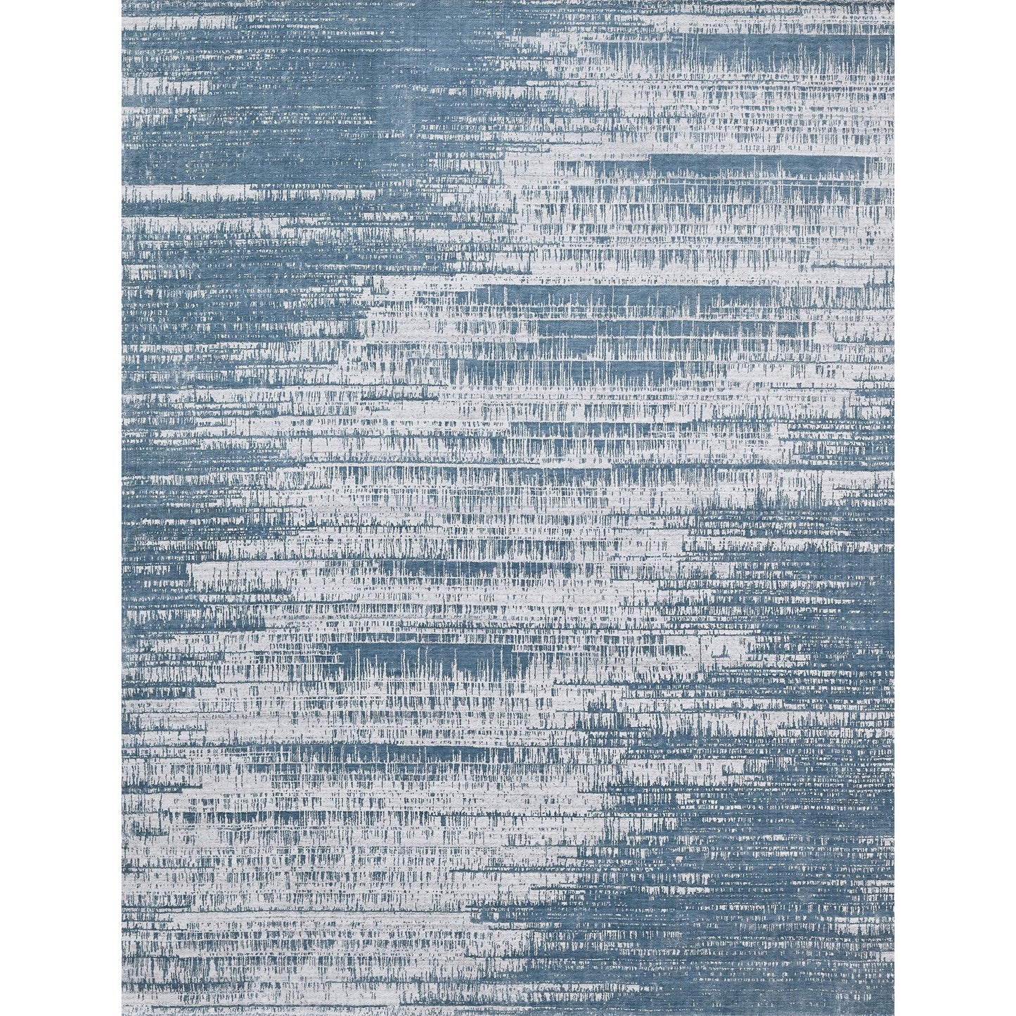 HANDLOOMED JACQUARD TJC03 SILVER / BLUE