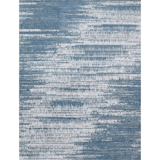 HANDLOOMED JACQUARD TJC03 SILVER / BLUE