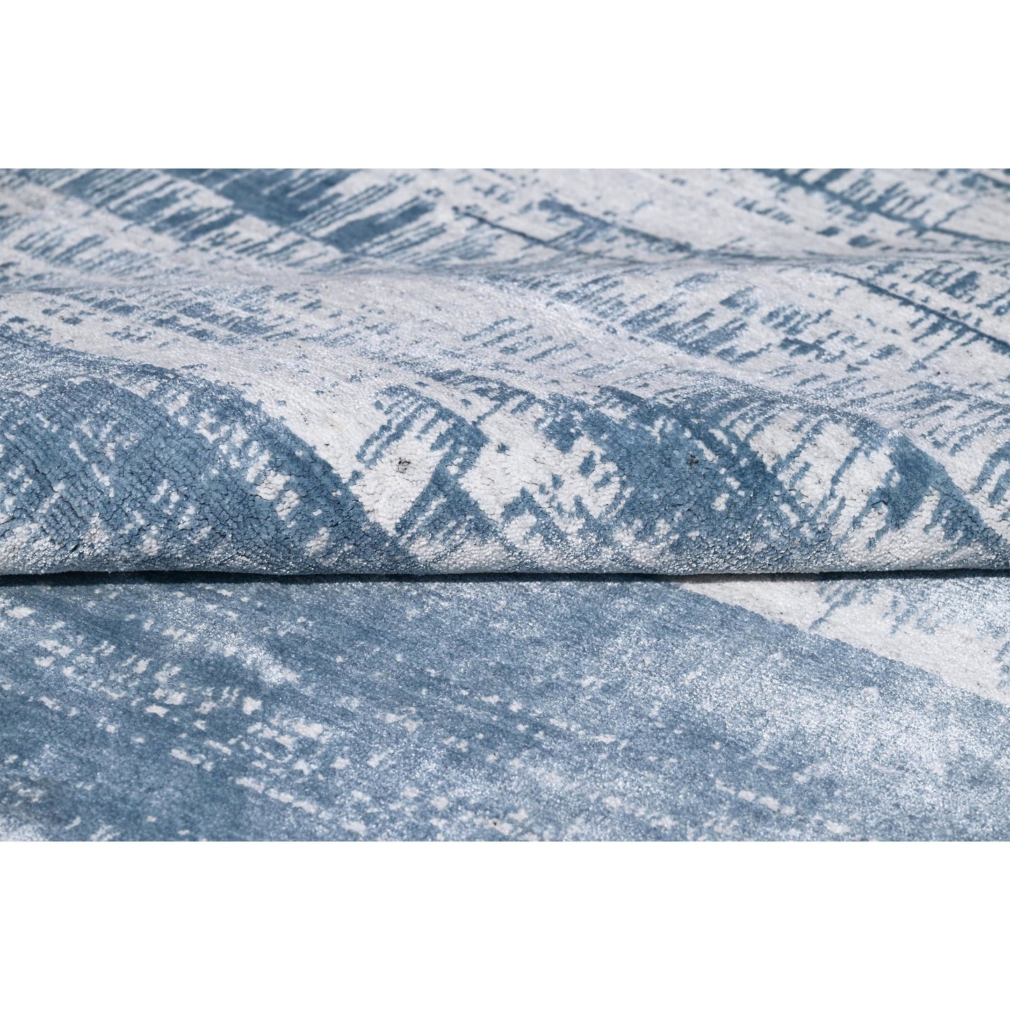 HANDLOOMED JACQUARD TJC03 SILVER / BLUE