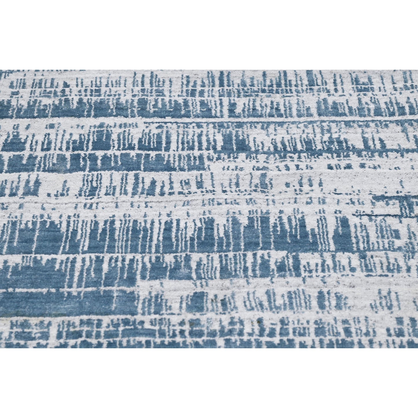 HANDLOOMED JACQUARD TJC03 SILVER / BLUE