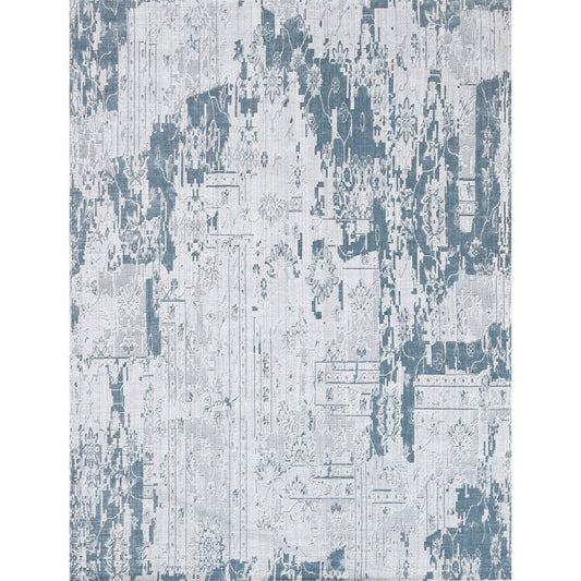 HANDLOOMED JACQUARD TJC05 SILVER / BLUE