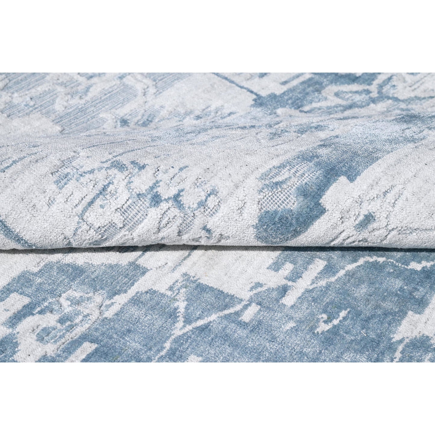 HANDLOOMED JACQUARD TJC05 SILVER / BLUE