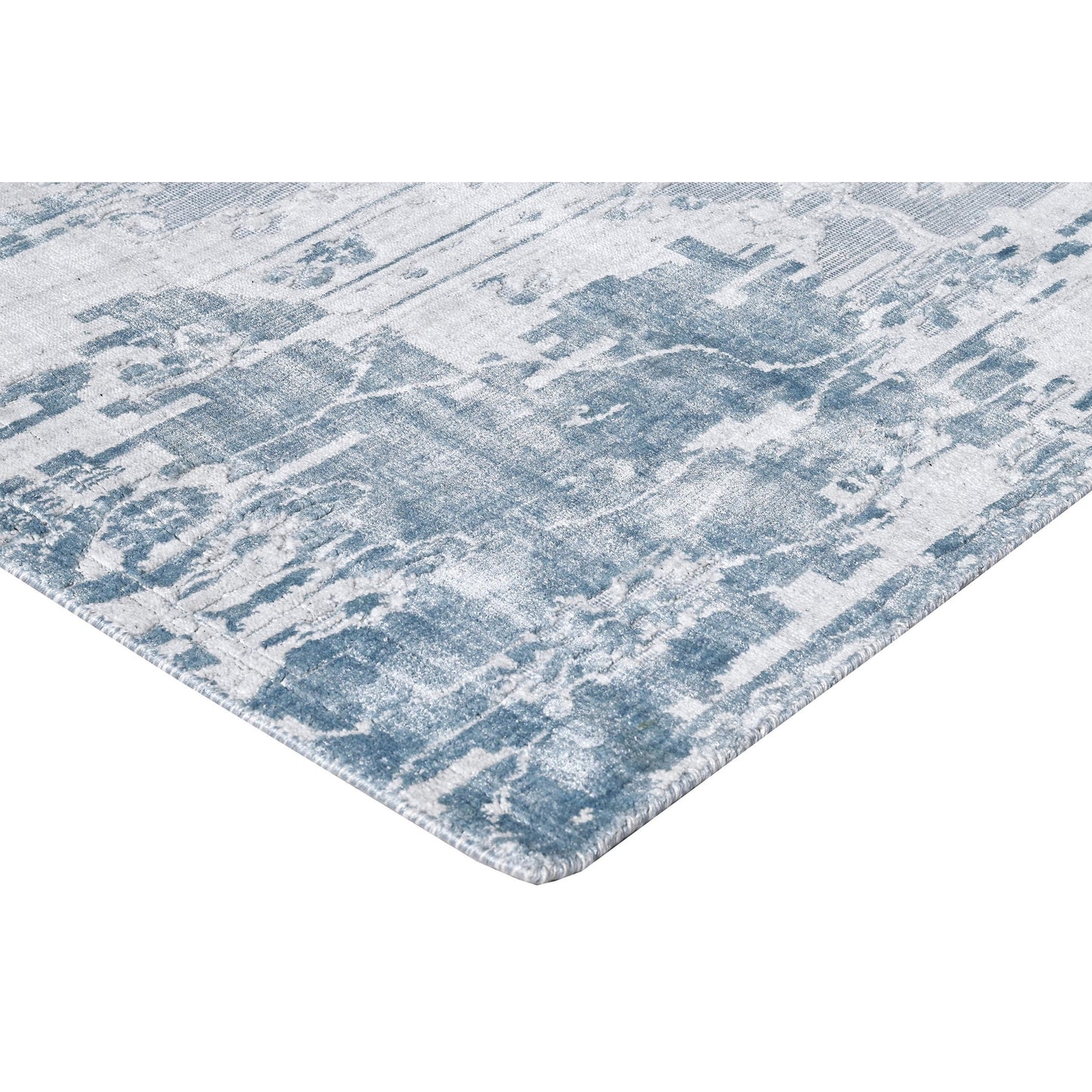 HANDLOOMED JACQUARD TJC05 SILVER / BLUE