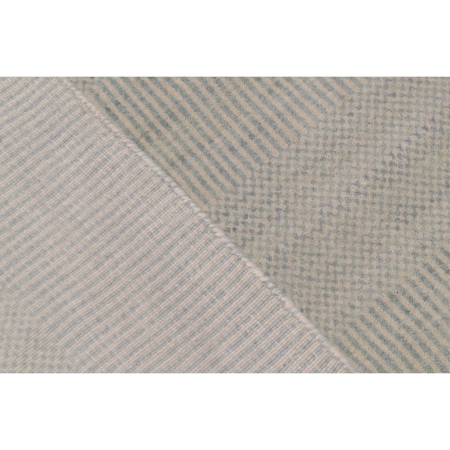 HANDLOOMED WOOL DMART DAMASK ART AQUA