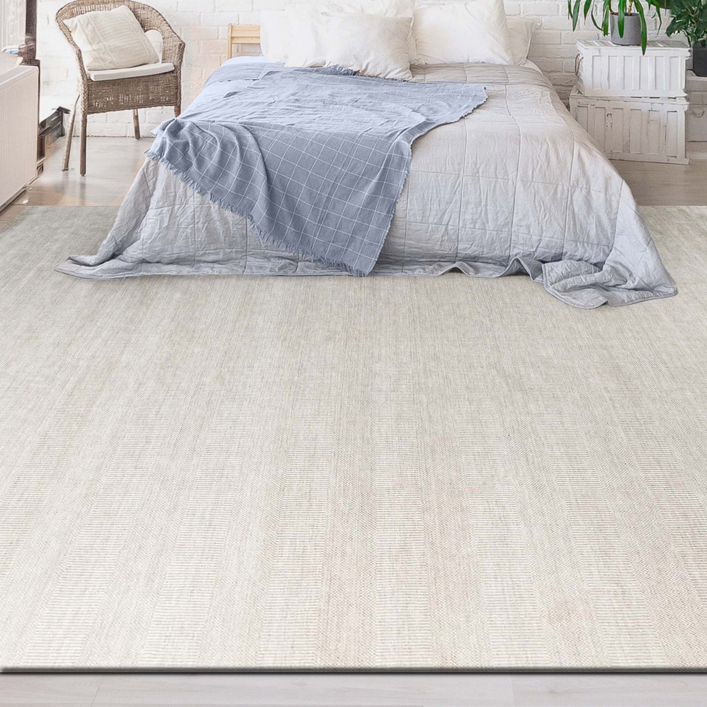 HANDLOOMED WOOL DMART DAMASK ART BEIGE