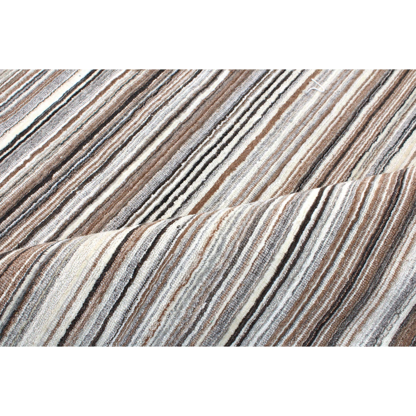 HANDLOOMED WOOL K2882 NATURAL / BROWN