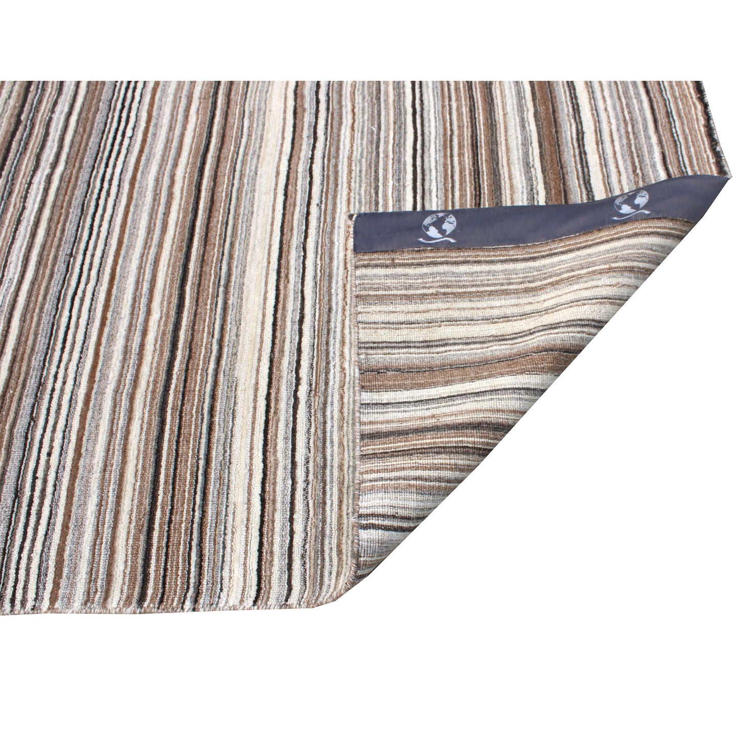HANDLOOMED WOOL K2882 NATURAL / BROWN