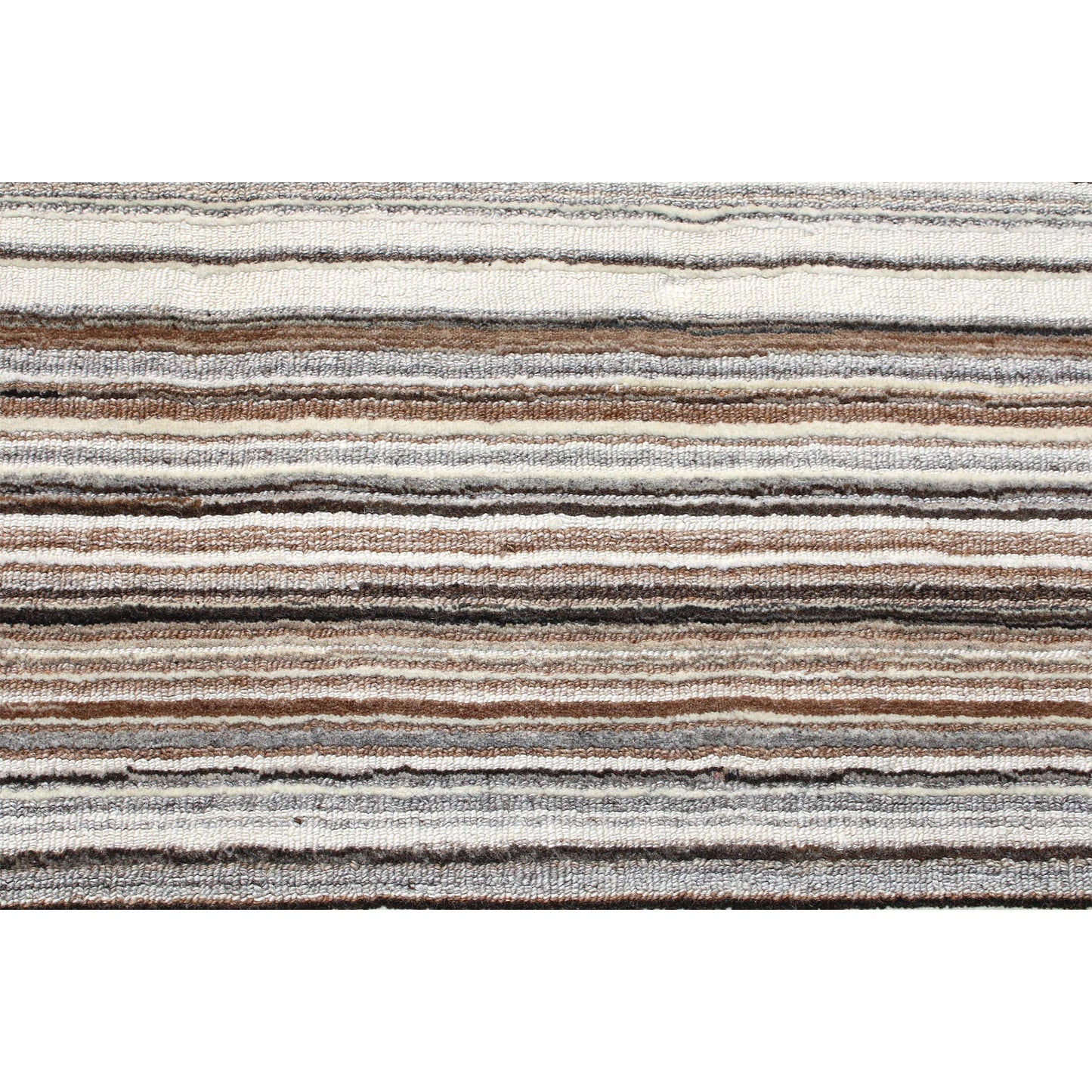 HANDLOOMED WOOL K2882 NATURAL / BROWN