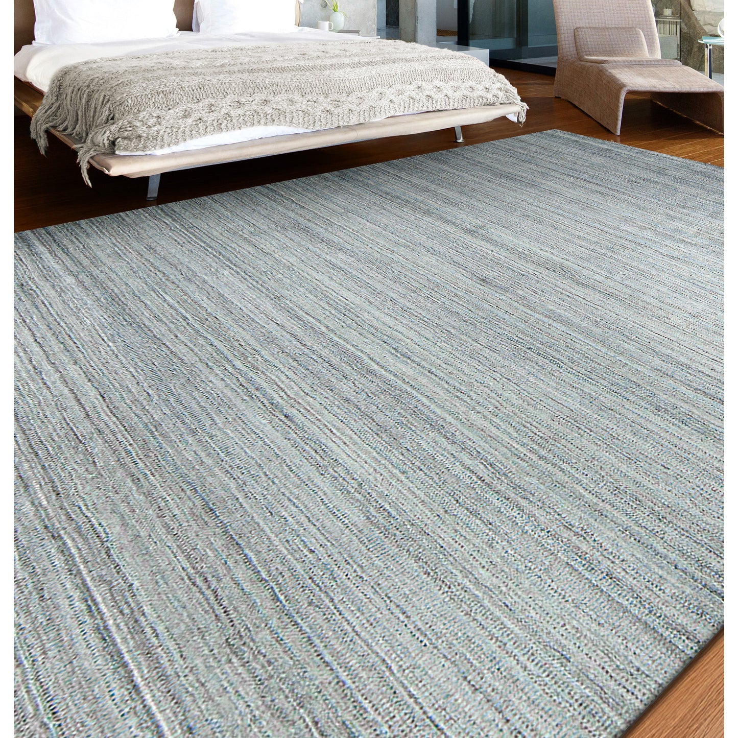 HANDLOOMED 2000 BCBH4 LIGHT BLUE / SILVER