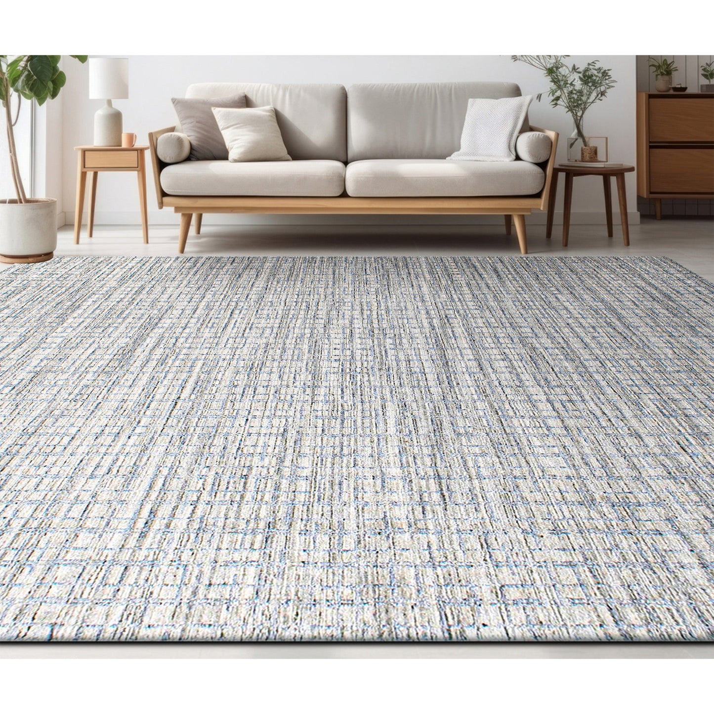HANDLOOMED 2000 BFE BENSON SILVER / LIGHT BLUE