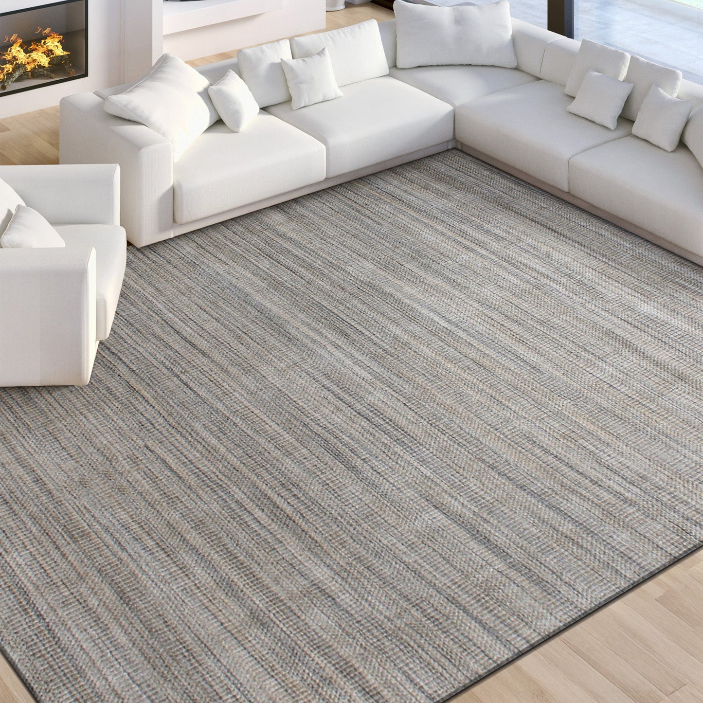 HANDLOOMED 2000 DMART DAMASK ART BEIGE