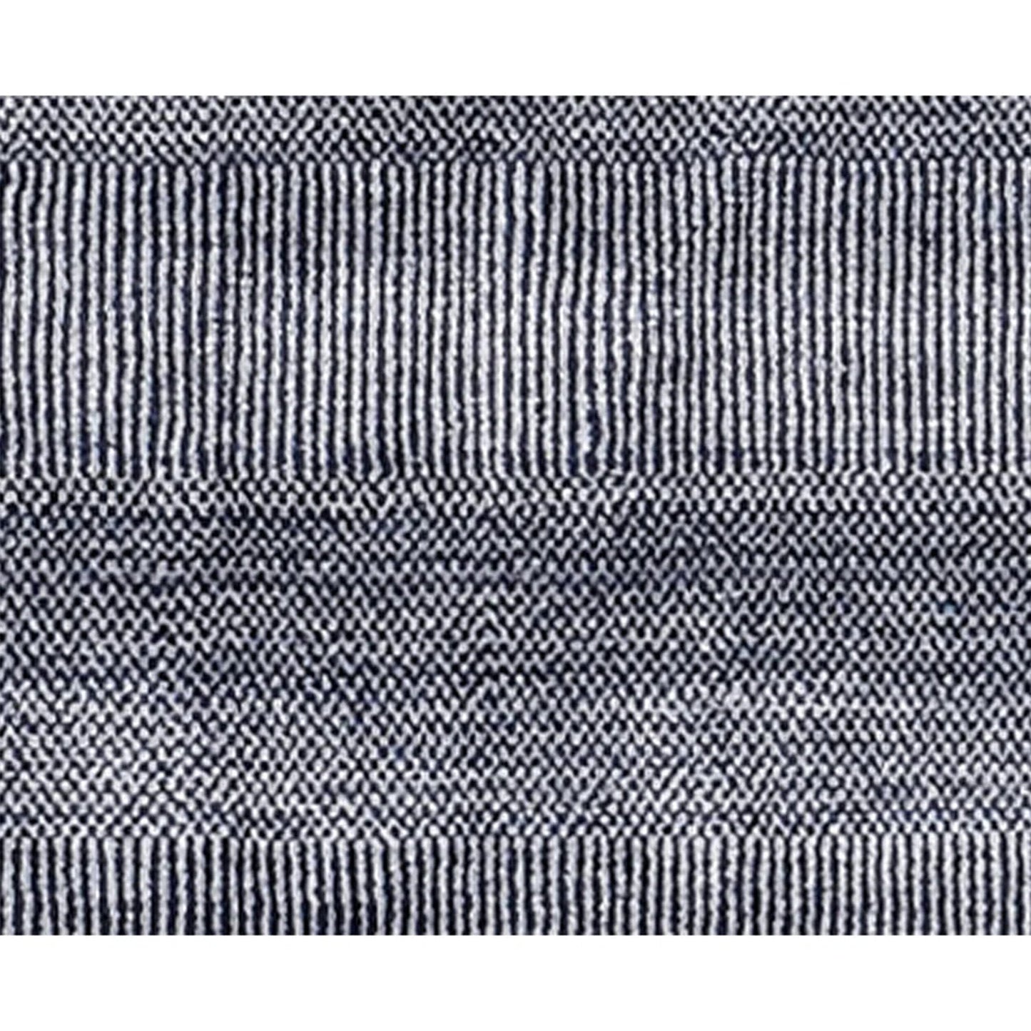 HANDLOOMED 2000 DMART DAMASK ART NAVY