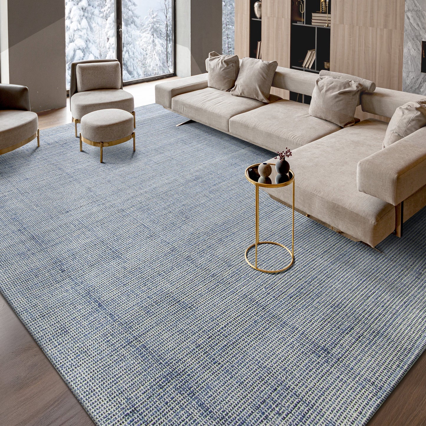 HANDLOOMED 2000 HOMER BLUE / WHITE