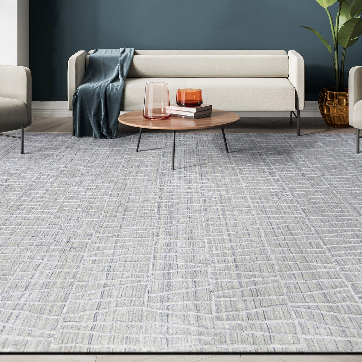 HANDLOOMED 2000 KACEY SILVER / WHITE