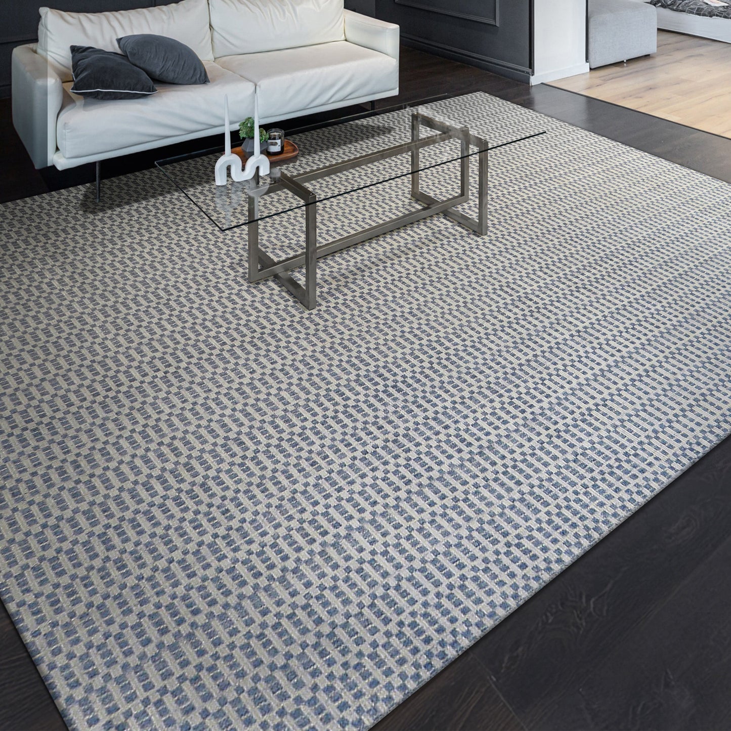HANDLOOMED 2000 MILO IVORY / BLUE