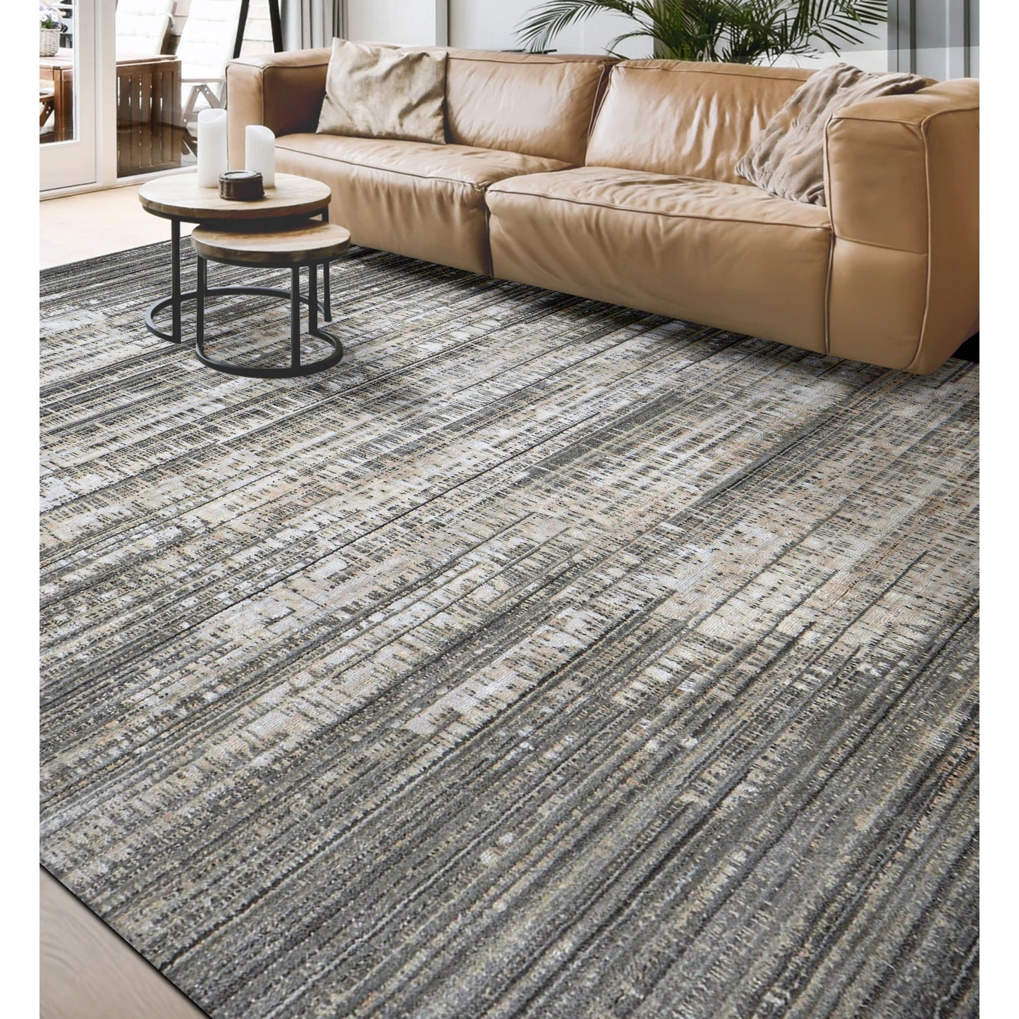 HANDLOOMED 2000 TC213 GREY / SILVER
