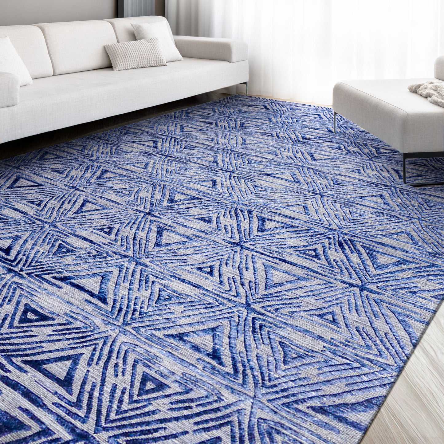 HANDLOOMED 2000 TCM01 COBALT BLUE / GREY