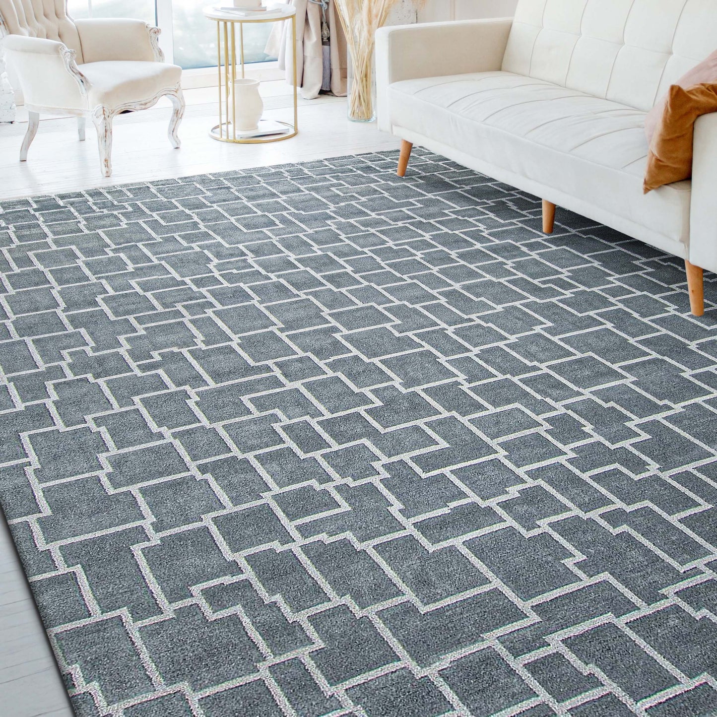 HANDLOOMED 8800 LUSPL BLUE / GREY