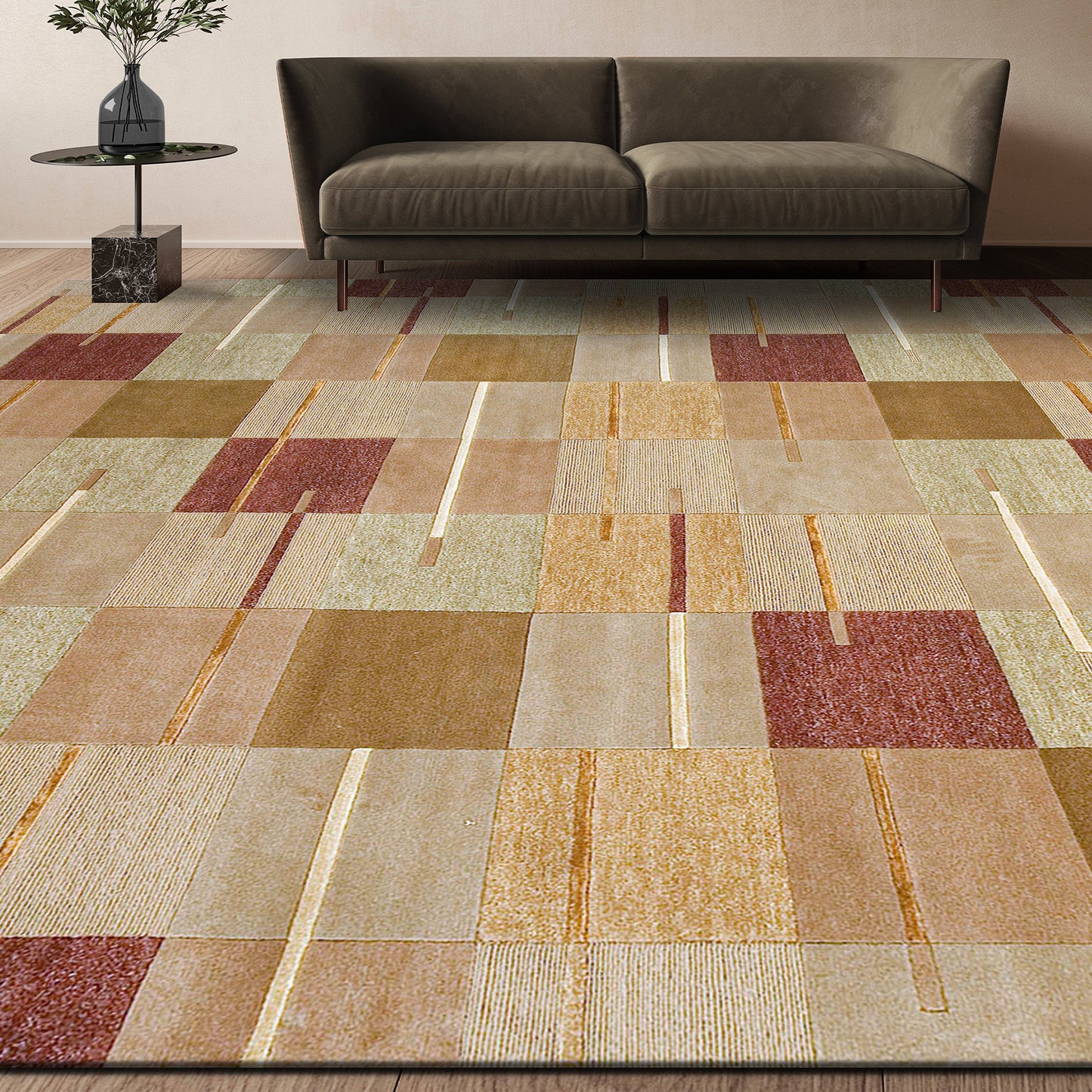 HIMALAYAN ART 2000 PEMBROKE 801-D BEIGE / RUST
