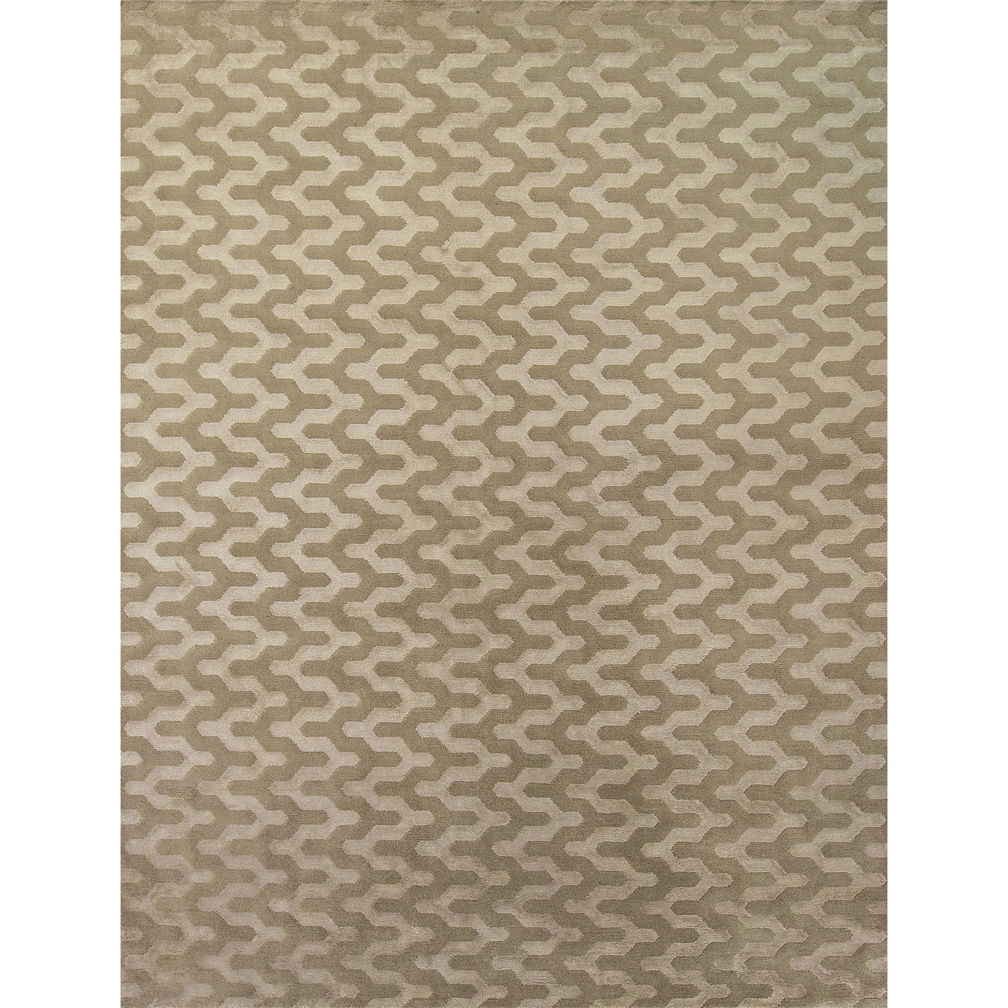 HIMALAYAN ART 2000 LHAJA JAGGED BEIGE / IVORY