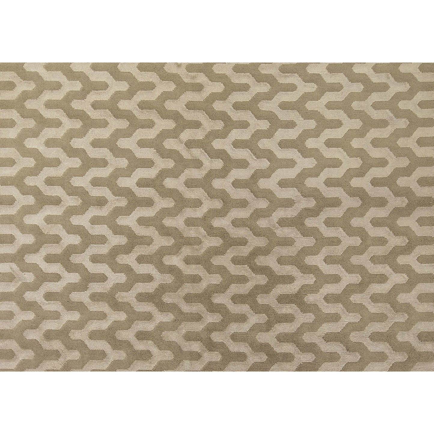 HIMALAYAN ART 2000 LHAJA JAGGED BEIGE / IVORY