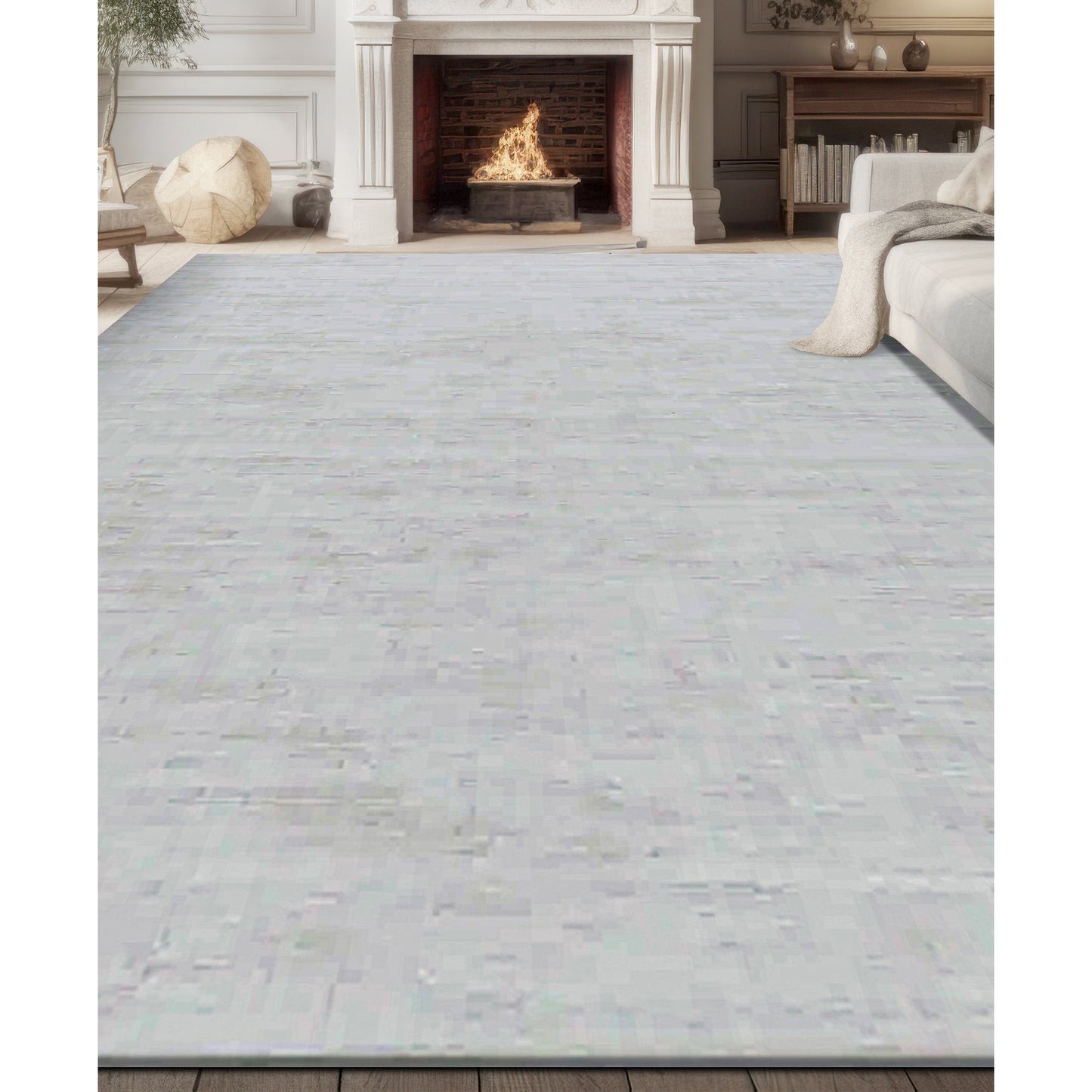 HANDLOOMED HSILK SR345 TIP SHEAR SILVER / GREY