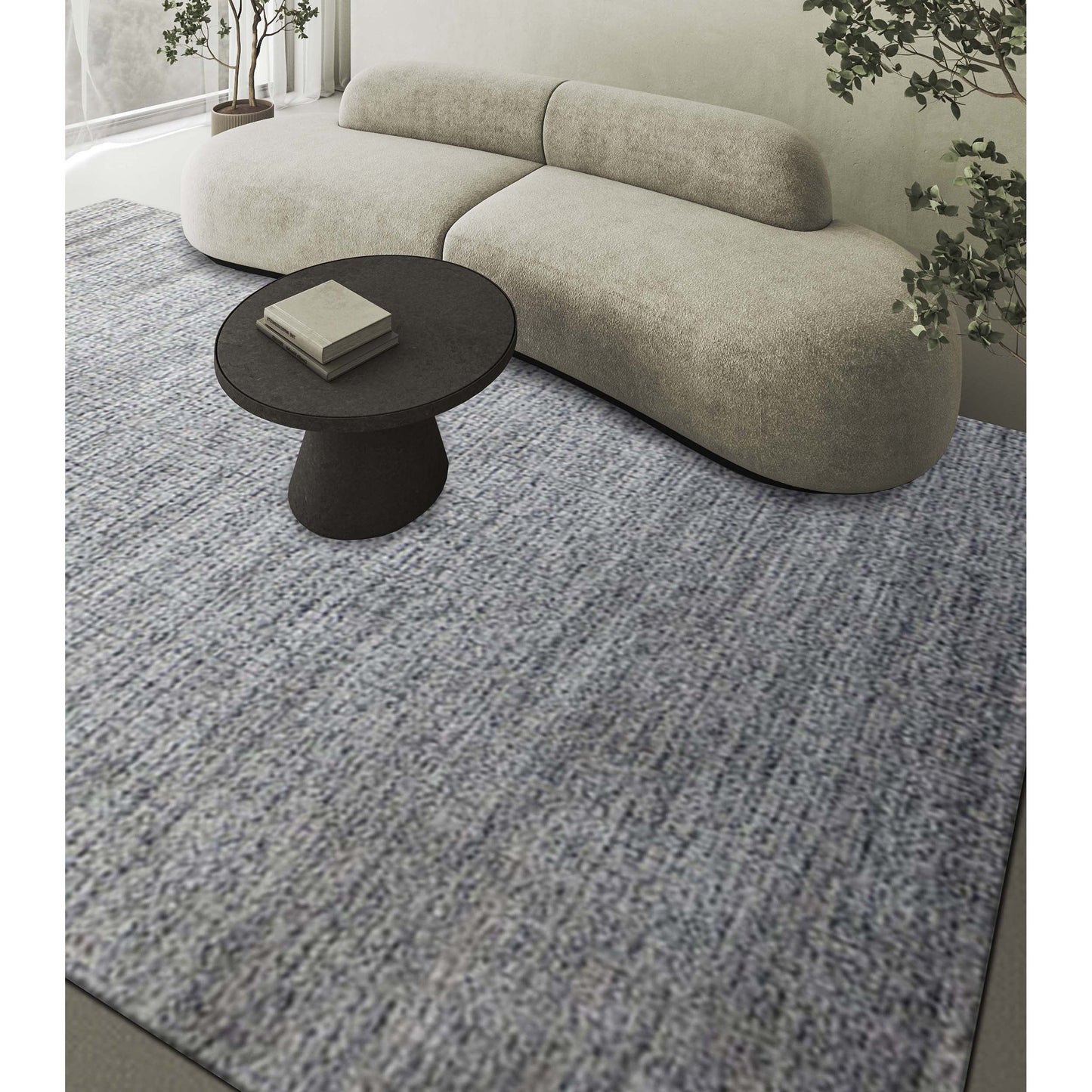 HANDLOOMED HSILK SR452 DARK GREY