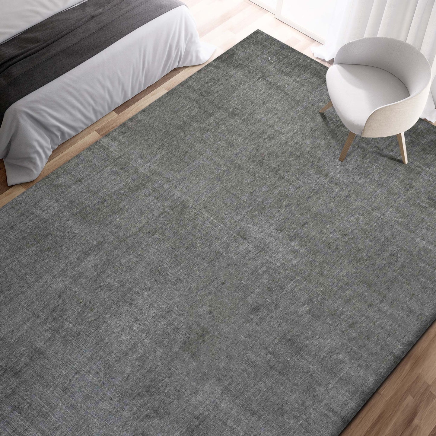 HANDLOOMED HSILK SR973 DARK GREY