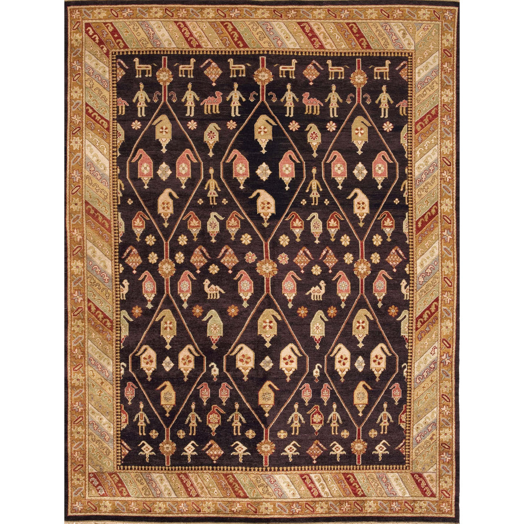 MANCHURIA  KUBAJ BROWN / GOLD 11'11" X 20'5"