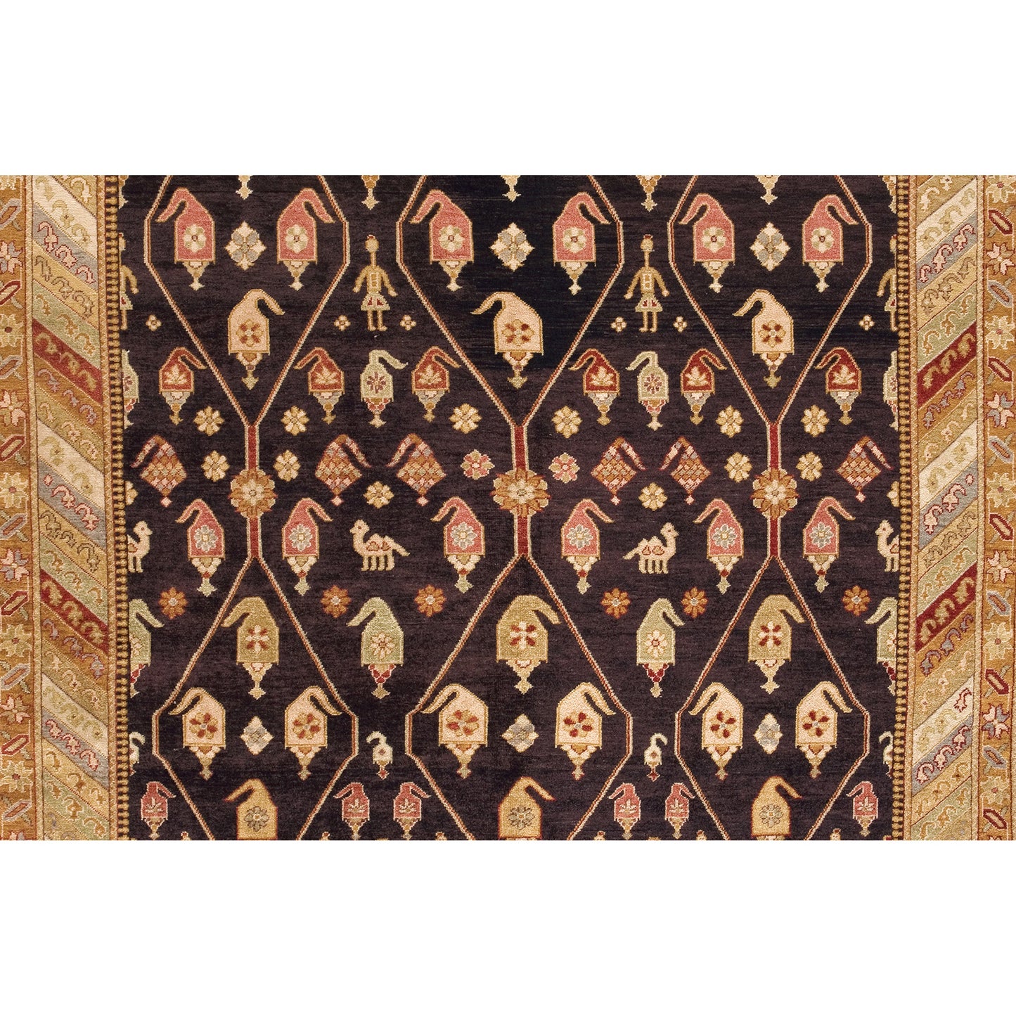 MANCHURIA  KUBAJ BROWN / GOLD 11'11" X 20'5"