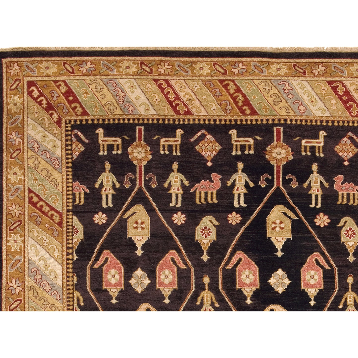 MANCHURIA  KUBAJ BROWN / GOLD 11'11" X 20'5"