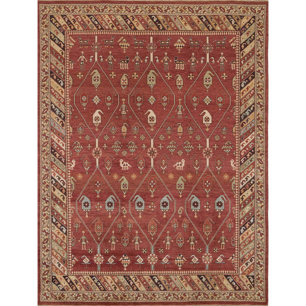 MANCHURIA KUBAJ RED / BROWN 16'6" X 28'8"