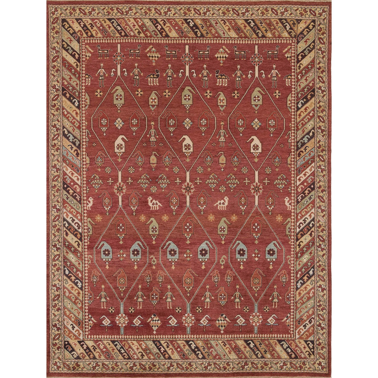 MANCHURIA KUBAJ RED / BROWN 16'6" X 28'8"