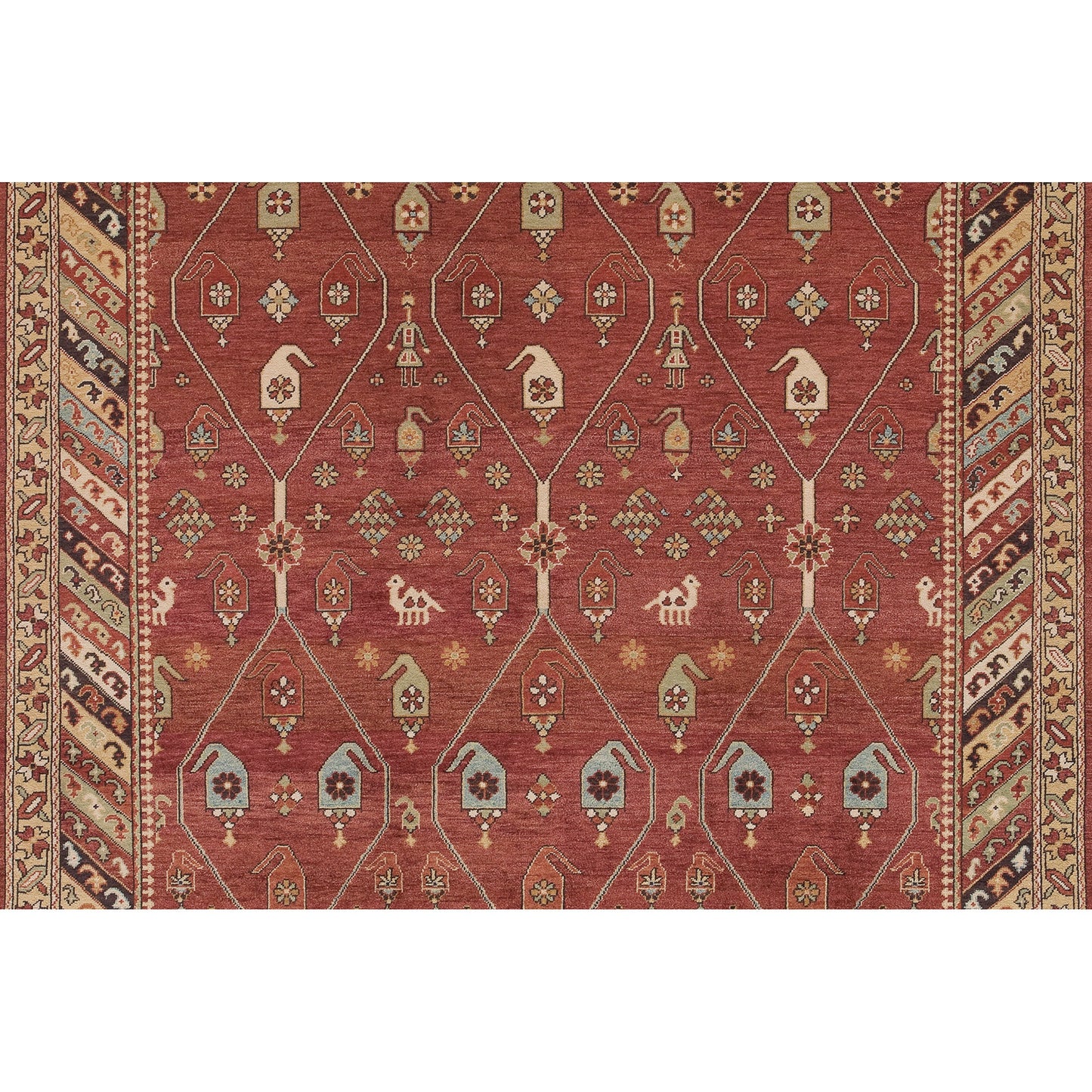 MANCHURIA KUBAJ RED / BROWN 16'6" X 28'8"
