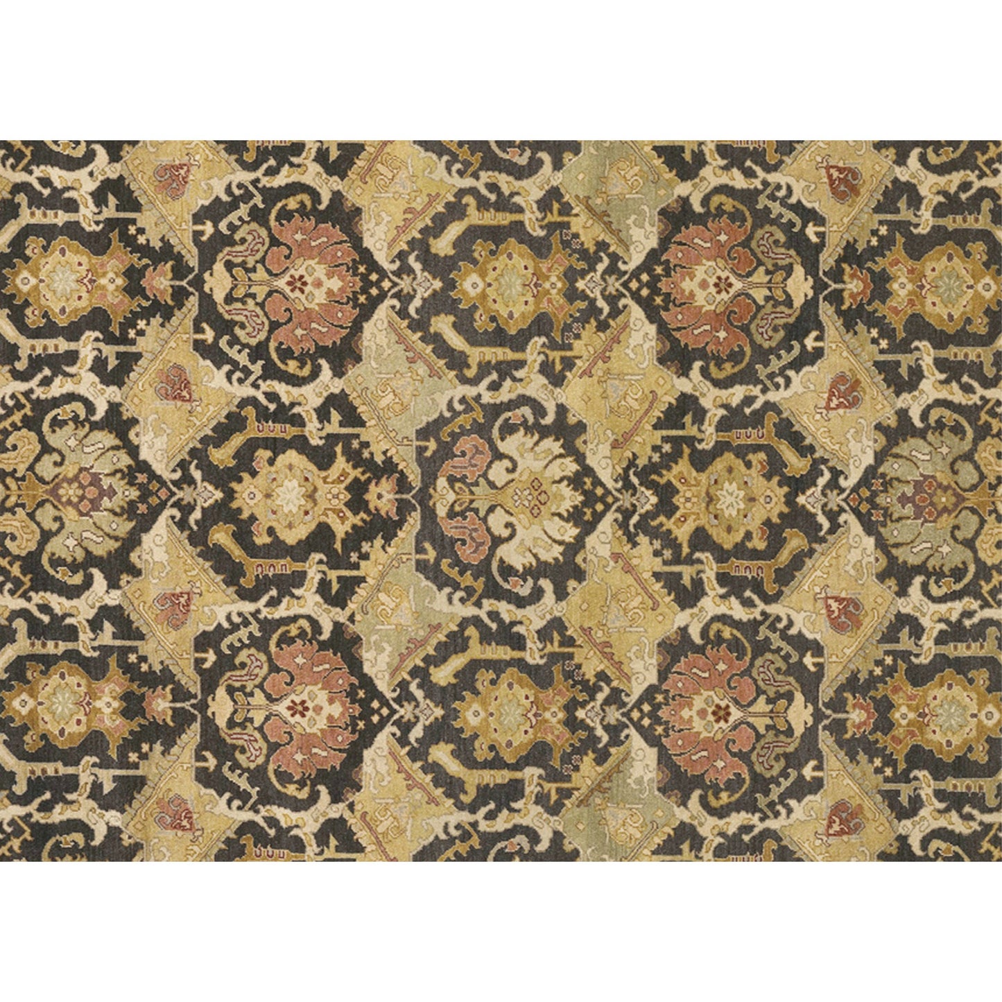 MANCHURIA MAHAJ BROWN / GOLD 12'5" X 24'4"