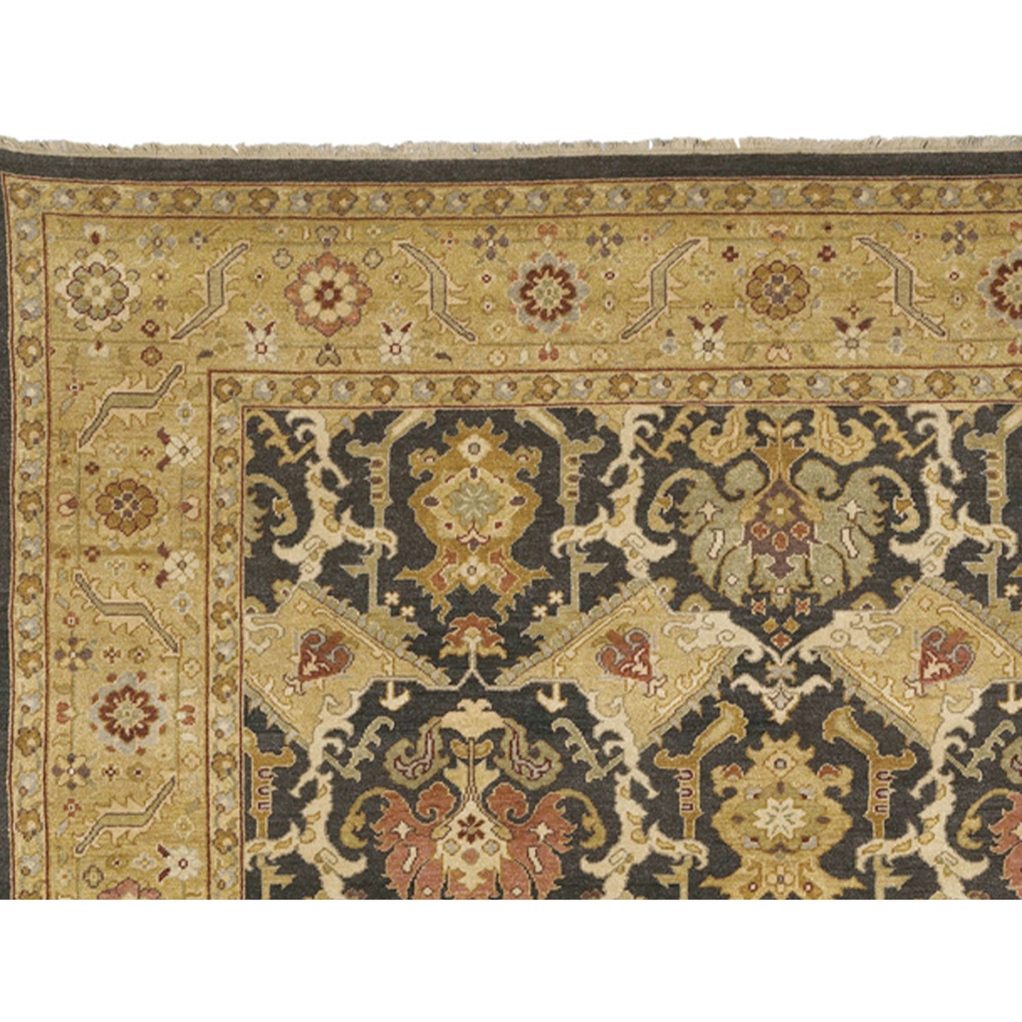 MANCHURIA MAHAJ BROWN / GOLD 13'5" X 28'7"
