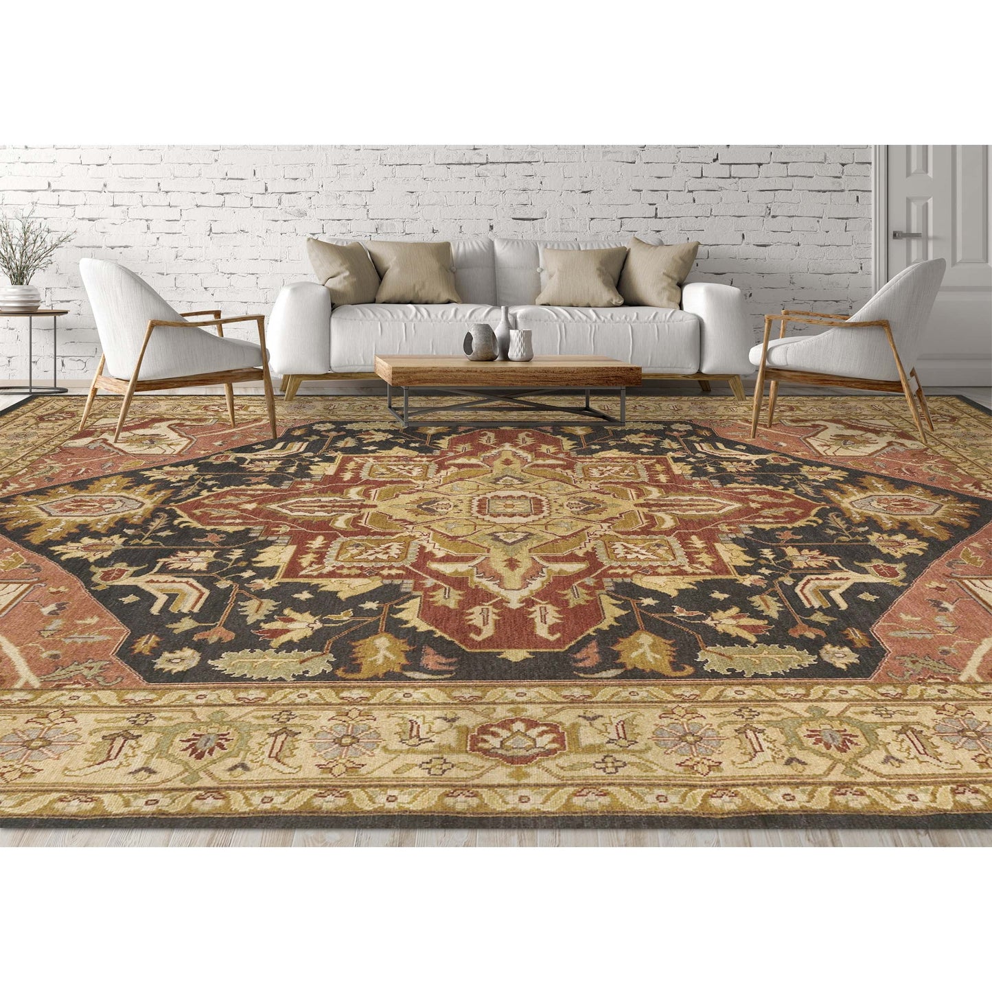 MANCHURIA SERAJ BROWN / SAFFRON
