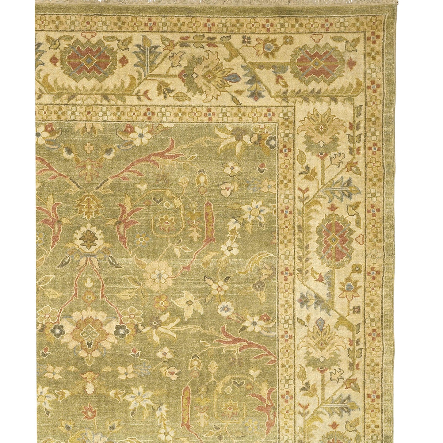 MANCHURIA ZIEGJ LIGHT GREEN / CREAM 16' X 28'3"