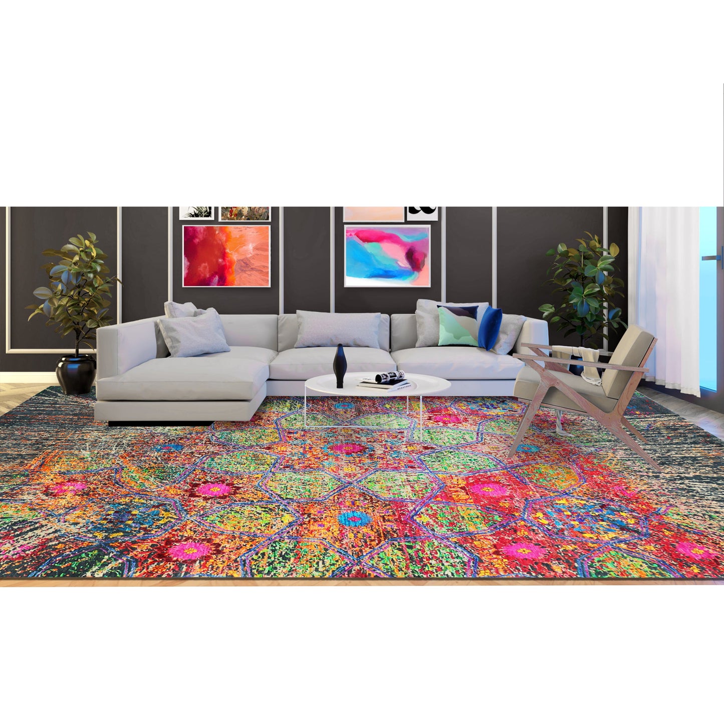 MOHIT R4704 CHARCOAL / MULTI